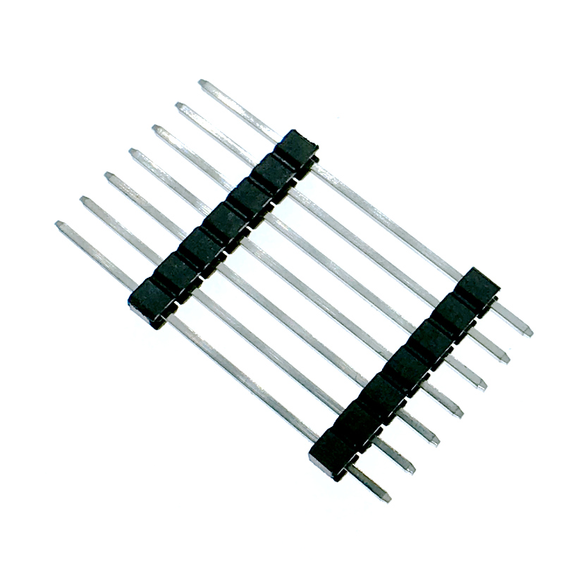 2.54mm 1x7P 180 ° Dip Single Row Double Plastic Pin Header 3mm-13mm-6mm